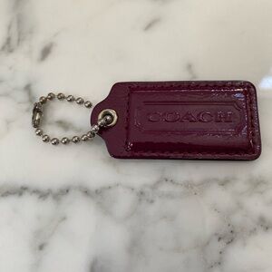 Coach Dark Purple/Plum Patent Leather Hang Tag